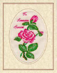 The Finished Free Cross Stitch Rose Pattern